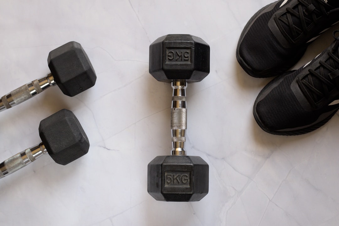 Exercise Equipment (Dumbbells and Athletic Shoes)