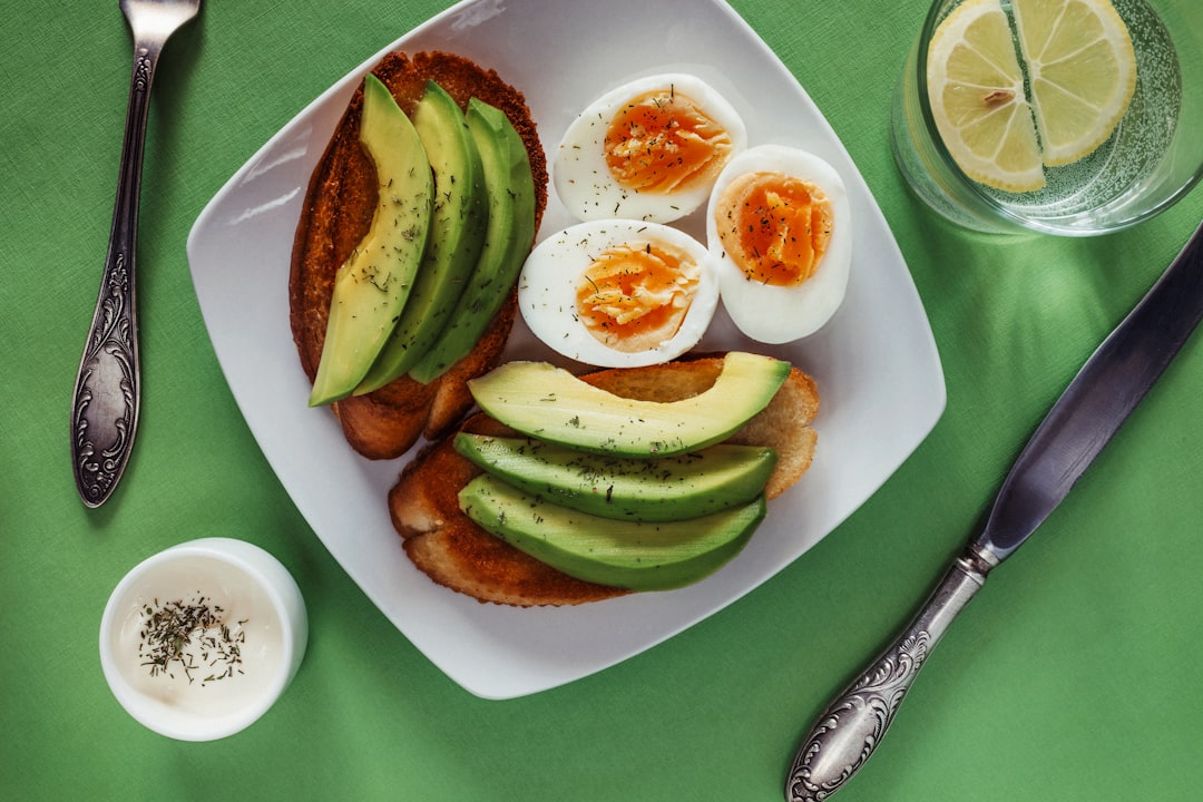 Open avocado sandwiches with egg