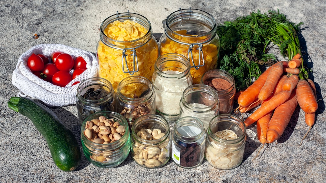 Zero-waste food in a glass container