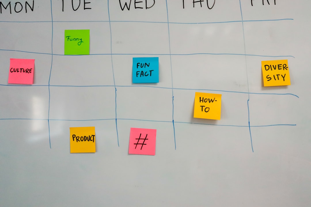 Planning content on a whiteboard